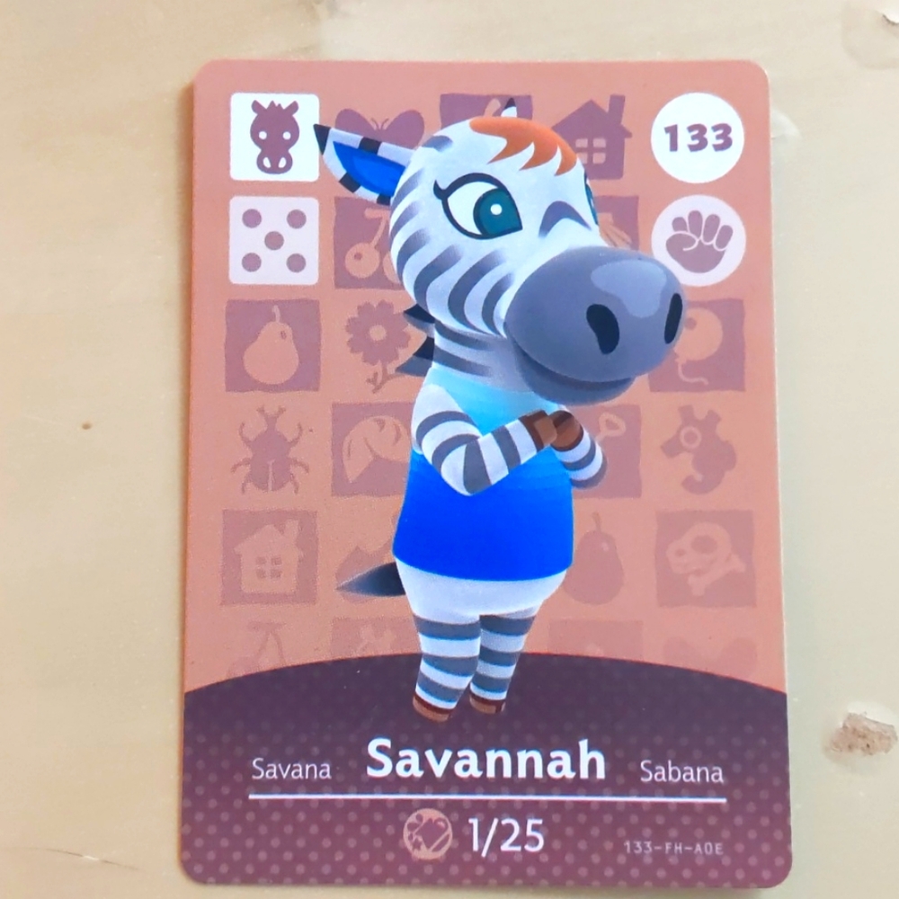 Animal Crossing Savannah Amiibo Card 133 ACNH